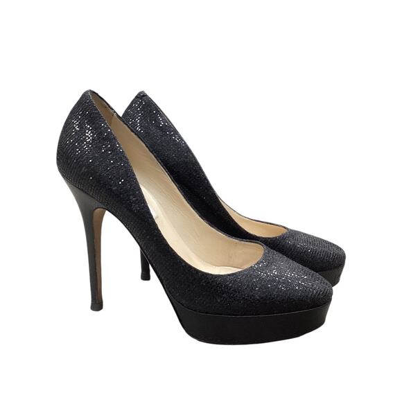 Jimmy Choo Pumps Women’s Size 9 in Black Glitter - Picture 2 of 5